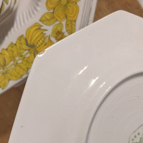 Independence Ironstone by Interpace NKT Japan Yellow Design Octagonal Dishes 17 - Picture 15 of 16